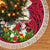 Personalised Niue Christmas Tree Skirt Coat of Arms and Polynesian Tattoo Xmas Element Christmas Red Vibe LT03 - Polynesian Pride