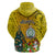 Niue Christmas Hoodie Coat of Arms and Polynesian Tattoo Xmas Element Christmas Yellow Vibe LT03 - Polynesian Pride