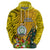 Niue Christmas Hoodie Coat of Arms and Polynesian Tattoo Xmas Element Christmas Yellow Vibe LT03 - Polynesian Pride