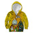 Niue Christmas Kid Hoodie Coat of Arms and Polynesian Tattoo Xmas Element Christmas Yellow Vibe LT03 Zip Hoodie Yellow - Polynesian Pride