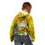 Niue Christmas Kid Hoodie Coat of Arms and Polynesian Tattoo Xmas Element Christmas Yellow Vibe LT03 - Polynesian Pride