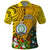 Niue Christmas Polo Shirt Coat of Arms and Polynesian Tattoo Xmas Element Christmas Yellow Vibe LT03 Yellow - Polynesian Pride