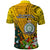 Niue Christmas Polo Shirt Coat of Arms and Polynesian Tattoo Xmas Element Christmas Yellow Vibe LT03 - Polynesian Pride