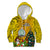 Personalised Niue Christmas Kid Hoodie Coat of Arms and Polynesian Tattoo Xmas Element Christmas Yellow Vibe LT03 Hoodie Yellow - Polynesian Pride