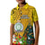 Personalised Niue Christmas Kid Polo Shirt Coat of Arms and Polynesian Tattoo Xmas Element Christmas Yellow Vibe LT03 Kid Yellow - Polynesian Pride