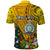 Personalised Niue Christmas Polo Shirt Coat of Arms and Polynesian Tattoo Xmas Element Christmas Yellow Vibe LT03 - Polynesian Pride