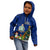 Niue Christmas Kid Hoodie Coat of Arms and Polynesian Tattoo Xmas Element Christmas Blue Vibe LT03 - Polynesian Pride