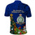Niue Christmas Polo Shirt Coat of Arms and Polynesian Tattoo Xmas Element Christmas Blue Vibe LT03 - Polynesian Pride