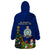 Niue Christmas Wearable Blanket Hoodie Coat of Arms and Polynesian Tattoo Xmas Element Christmas Blue Vibe LT03 - Polynesian Pride