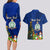 Personalised Niue Christmas Couples Matching Long Sleeve Bodycon Dress and Hawaiian Shirt Coat of Arms and Polynesian Tattoo Xmas Element Christmas Blue Vibe LT03 - Polynesian Pride