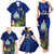 Personalised Niue Christmas Family Matching Tank Maxi Dress and Hawaiian Shirt Coat of Arms and Polynesian Tattoo Xmas Element Christmas Blue Vibe LT03 - Polynesian Pride