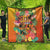 Hawaiian Honolulu Festival Quilt Hawaiian Identity - Hula Dancer and Ukulele Tropical Plants Style