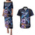 Hawaiian Whales Love Couple Couples Matching Puletasi and Hawaiian Shirt Hibiscus and Kakau Art Tattoo Night Sky Vibe