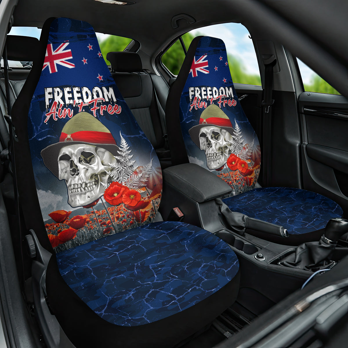New Zealand ANZAC Day Car Seat Cover Freedom Ain't Free