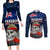 New Zealand ANZAC Day Couples Matching Long Sleeve Bodycon Dress and Long Sleeve Button Shirt Freedom Ain't Free LT05 Blue - Polynesian Pride