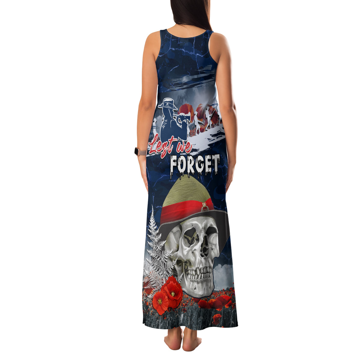New Zealand ANZAC Day Family Matching Tank Maxi Dress and Hawaiian Shirt Freedom Ain't Free LT05 - Polynesian Pride