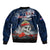 New Zealand ANZAC Day Sleeve Zip Bomber Jacket Freedom Ain't Free LT05 - Polynesian Pride