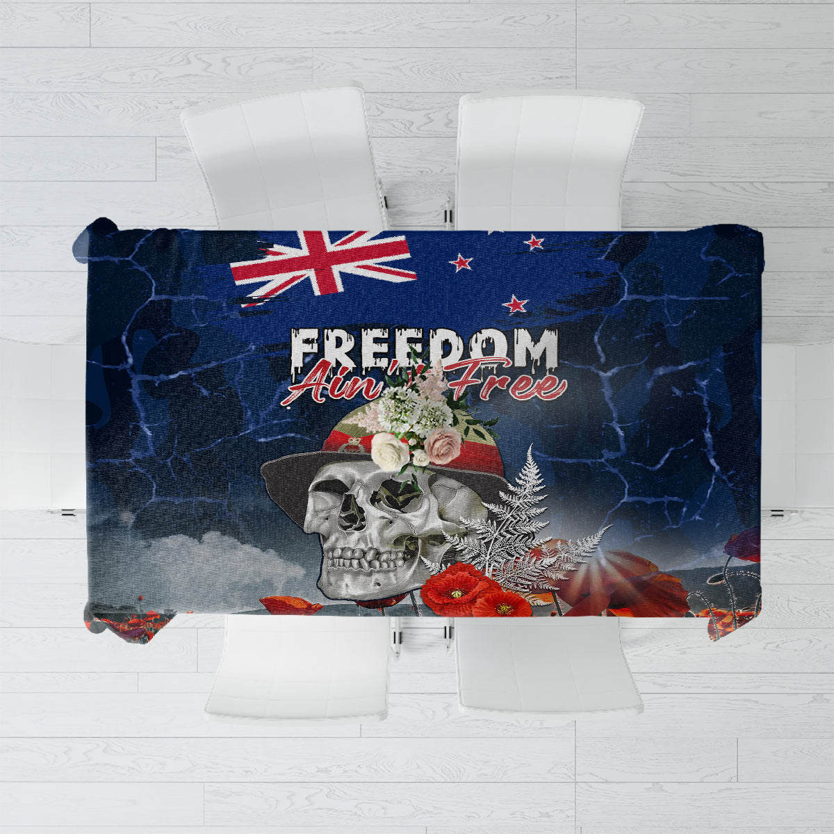 New Zealand ANZAC Day Tablecloth Freedom Ain't Free