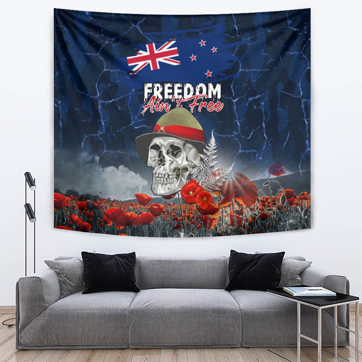 New Zealand ANZAC Day Tapestry Freedom Ain't Free