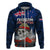 New Zealand ANZAC Day Zip Hoodie Freedom Ain't Free LT05 Zip Hoodie Blue - Polynesian Pride