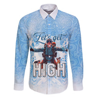 New Zealand Sky Diving Family Matching Long Sleeve Bodycon Dress and Hawaiian Shirt Lets Get High