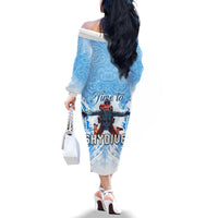 New Zealand Sky Diving Family Matching Off The Shoulder Long Sleeve Dress and Hawaiian Shirt Lets Get High