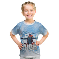New Zealand Sky Diving Kid T Shirt Lets Get High LT05 Blue - Polynesian Pride