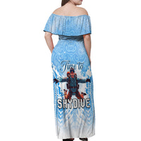 New Zealand Sky Diving Off Shoulder Maxi Dress Lets Get High