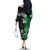New Zealand And Ireland Rugby Custom Family Matching Off The Shoulder Long Sleeve Dress and Hawaiian Shirt Maori Tiki With Shamrock