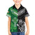 New Zealand And Ireland Rugby Custom Family Matching Off The Shoulder Long Sleeve Dress and Hawaiian Shirt Maori Tiki With Shamrock