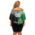 New Zealand And Ireland Rugby Custom Off Shoulder Short Dress Maori Tiki With Shamrock