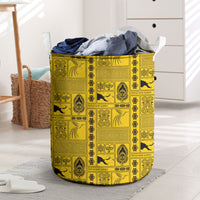 Papua New Guinea Heritage Motif Laundry Basket Yellow Version