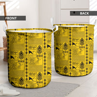 Papua New Guinea Heritage Motif Laundry Basket Yellow Version