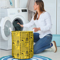 Papua New Guinea Heritage Motif Laundry Basket Yellow Version
