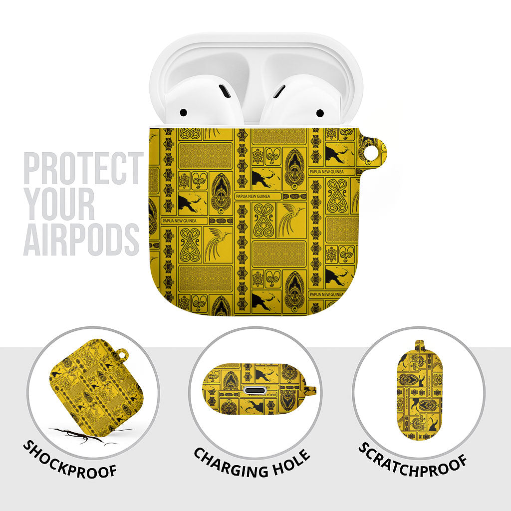 Papua New Guinea Heritage Motif AirPods Case Yellow Version
