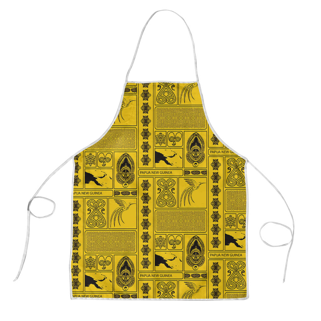 Papua New Guinea Heritage Motif Apron Yellow Version