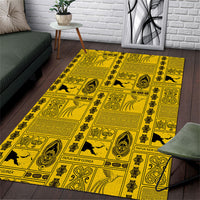 Papua New Guinea Heritage Motif Area Rug Yellow Version