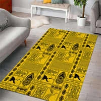 Papua New Guinea Heritage Motif Area Rug Yellow Version