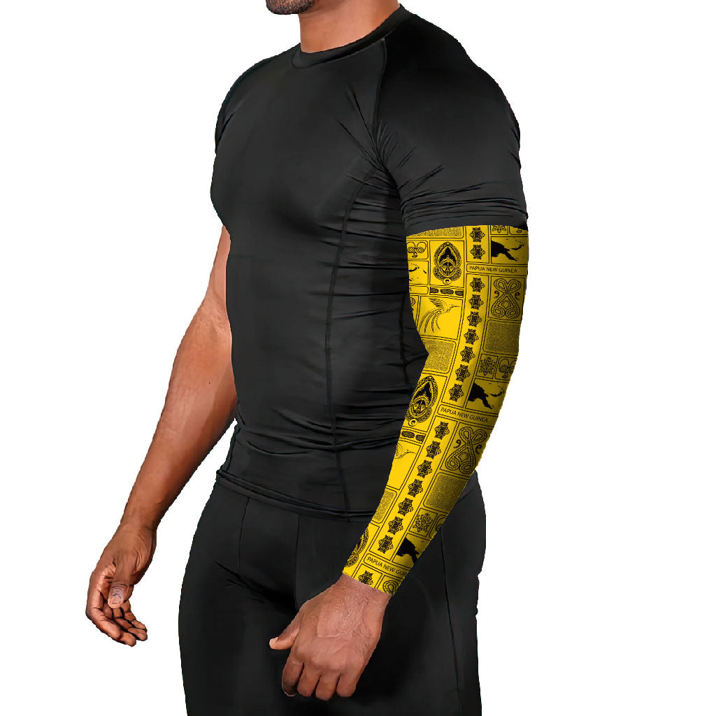 Papua New Guinea Heritage Motif Arm Sleeves Yellow Version
