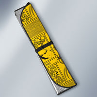 Papua New Guinea Heritage Motif Auto Sun Shade Yellow Version
