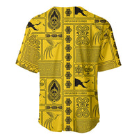 Papua New Guinea Heritage Motif Baseball Jersey Yellow Version