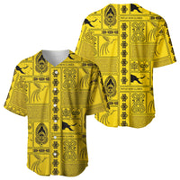 Papua New Guinea Heritage Motif Baseball Jersey Yellow Version