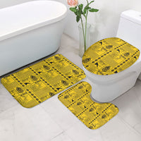 Papua New Guinea Heritage Motif Bathroom Set Yellow Version