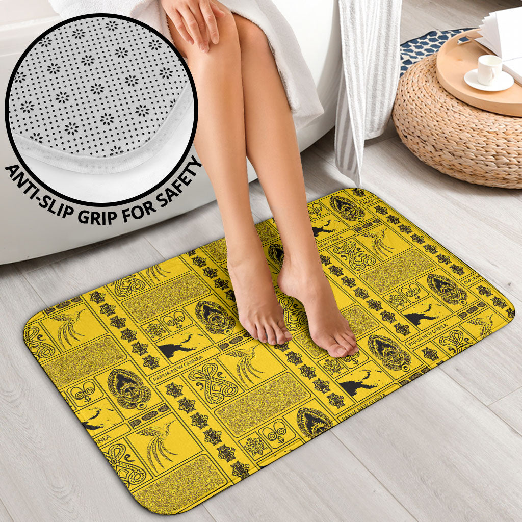 Papua New Guinea Heritage Motif Bathroom Set Yellow Version