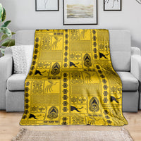 Papua New Guinea Heritage Motif Blanket Yellow Version
