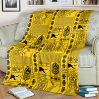 Papua New Guinea Heritage Motif Blanket Yellow Version