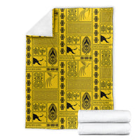 Papua New Guinea Heritage Motif Blanket Yellow Version