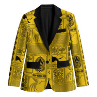 Papua New Guinea Heritage Motif Blazer Yellow Version