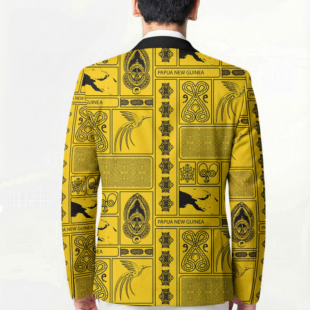 Papua New Guinea Heritage Motif Blazer Yellow Version