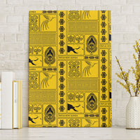 Papua New Guinea Heritage Motif Canvas Wall Art Yellow Version